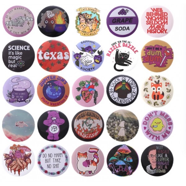 Round tinplate badge