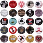 Round tinplate badge