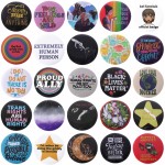 Round tinplate badge