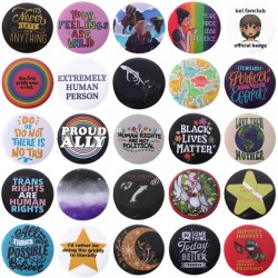 Round tinplate badge