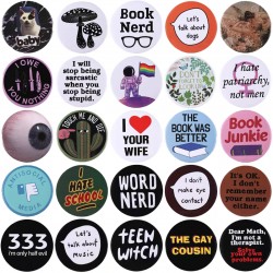 Round tinplate badge