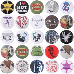 Round tinplate badge
