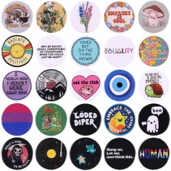 Round tinplate badge