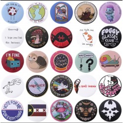 Round tinplate badge