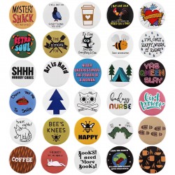 Round tinplate badge