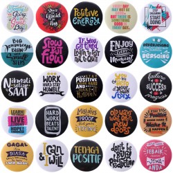 Round tinplate badge