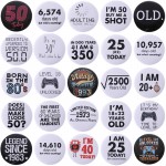 Round tinplate badge