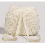 Animal shape plush transparent shoulder bag