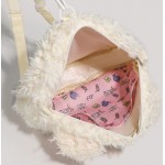 Animal shape plush transparent shoulder bag