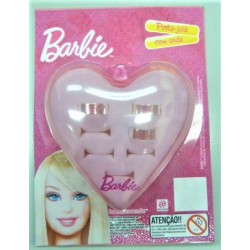 Barbie kids metal ring 3 pcs in heart box