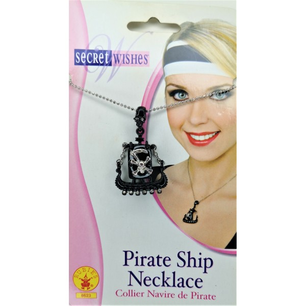 Rubies Women Fashion Pirate Ship Charm Necklace